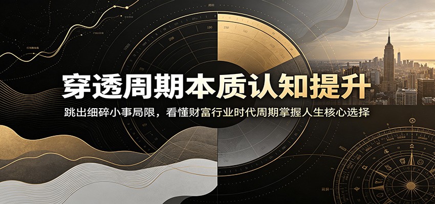 穿透周期本质认知提升：跳出细碎小事局限，看懂财富行业时代周期掌握人生核心选择-小创项目网