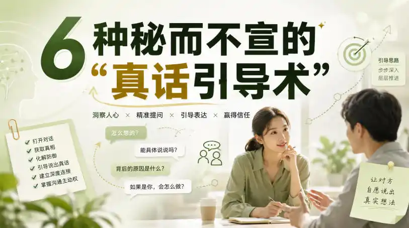 付费文章：6种秘而不宣的“真话引导术”-小创项目网