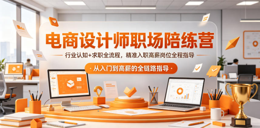 电商设计师职场陪练营，行业认知+求职全流程，精准入职高薪岗位全程指导-小创项目网