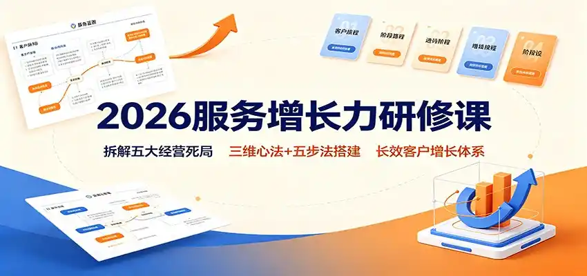 2026服务增长力研修课：拆解五大经营死局，三维心法+五步法搭建长效客户增长体系-小创项目网