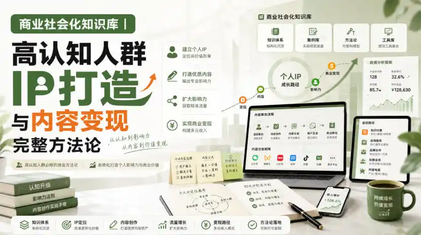商业社会化知识库｜高认知人群IP打造与内容变现完整方法论【文档】-小创项目网
