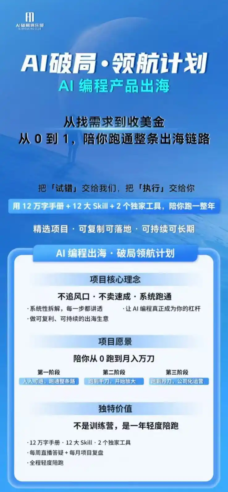 图片[1]-AI编程产品出海领航计划-更新：12万字手册+12大Skill+2个独家工具，从找需求到上线收美金跑通全链路-小创项目网