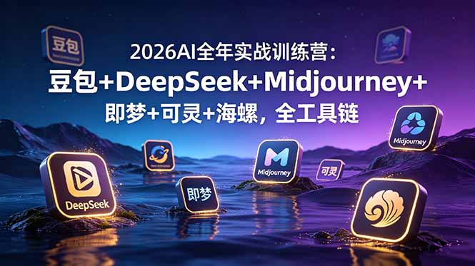 2026AI全年实战训练营：豆包+DeepSeek+Midjourney+即梦+可灵+海螺，全工具链-小创项目网