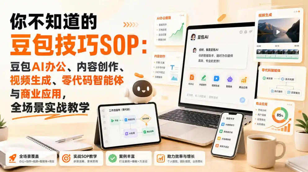 你不知道的豆包技巧SOP：豆包AI办公、内容创作、视频生成、零代码智能体与商业应用，全场景实战教学-小创项目网