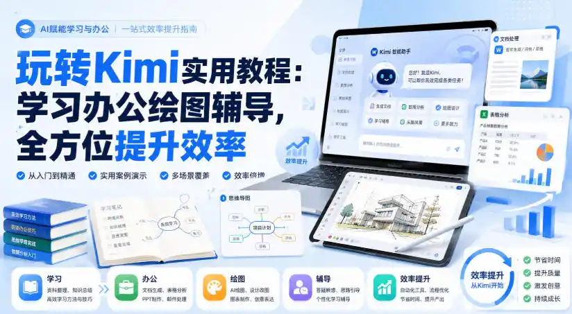 玩转Kimi实用教程：学习办公绘图辅导，全方位提升效率-小创项目网