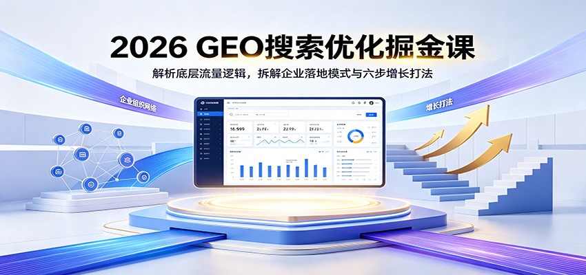 2026 GEO搜索优化掘金课:解析底层流量逻辑,拆解企业落地模式与六步增长打法-小创项目网