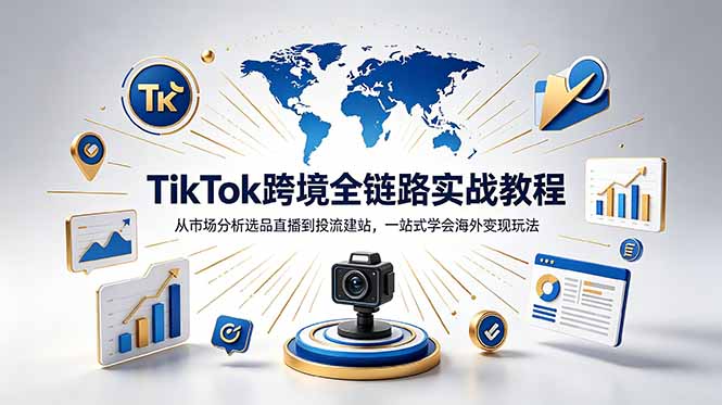 TikTok+独立站跨境基础全套教程，拆解平台盈利逻辑，新手从零跑通变现全流程-小创项目网