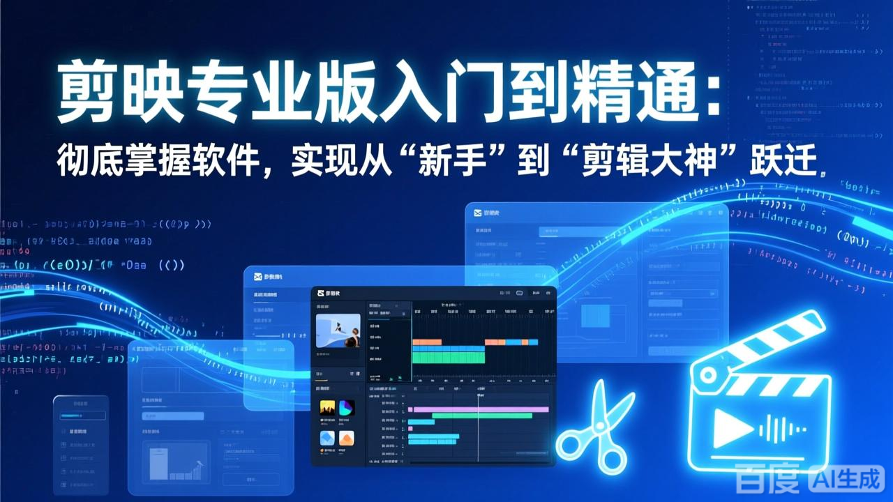 剪映专业版入门到精通：彻底掌握软件，实现从“新手”到“剪辑大神”跃迁-小创项目网