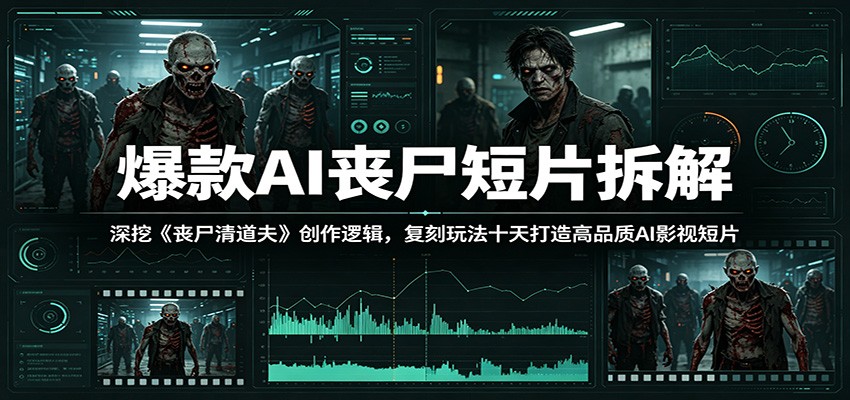 爆款AI丧尸短片拆解:深挖《丧尸清道夫》创作逻辑,复刻玩法快速打造高品质AI影视短片-小创项目网