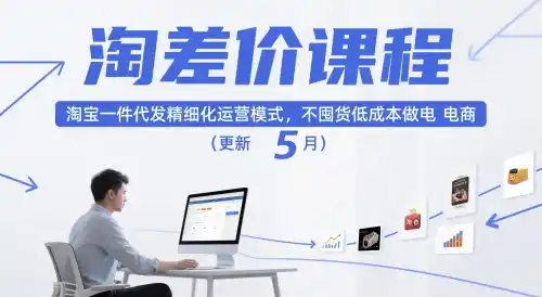 淘差价课程，淘宝一件代发精细化运营模式，不囤货低成本做电商(更新26年8月23日)-小创项目网