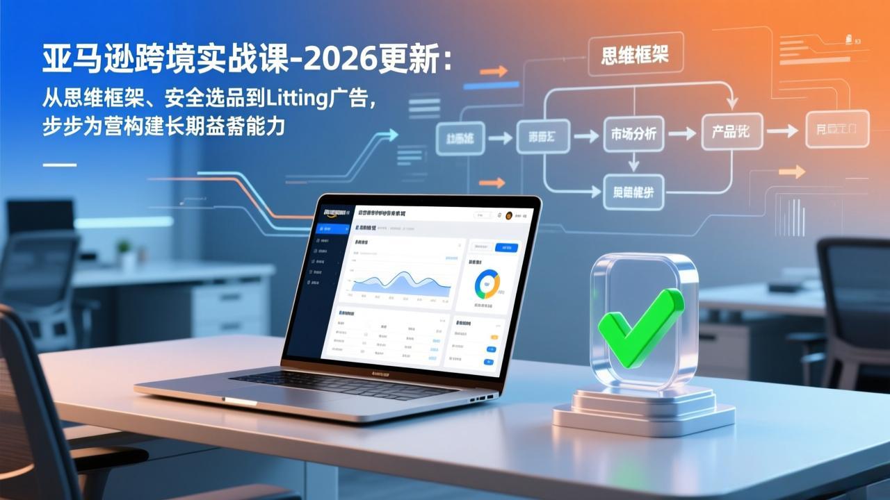 亚马逊跨境实战课-2026更新：从思维框架、安全选品到Listing广告，步步为营构建长期盈利能力-小创项目网