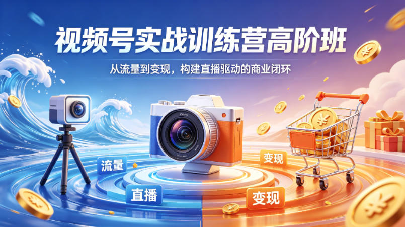 视频号实战训练营高阶班，从流量到变现，构建直播驱动的商业闭环(26年4月)-小创项目网