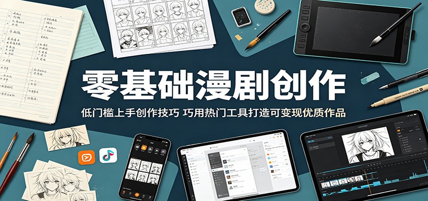 零基础漫剧创作：低门槛上手创作技巧，巧用热门工具打造可变现优质作品-小创项目网