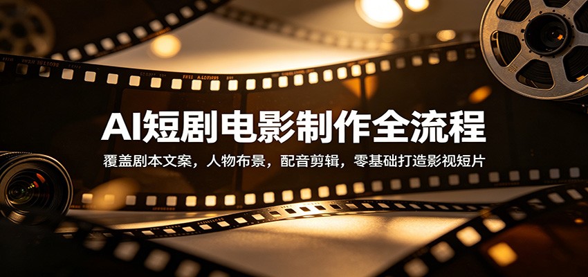 AI短剧电影制作全流程：覆盖剧本文案，人物布景，配音剪辑，零基础打造影视短片-小创项目网