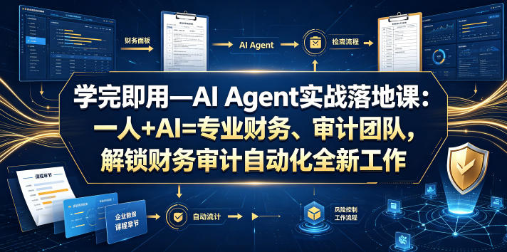学完即用—AI Agent实战落地课：一人+AI=专业财务、审计团队，解锁财务审计自动化全新工作模式-小创项目网