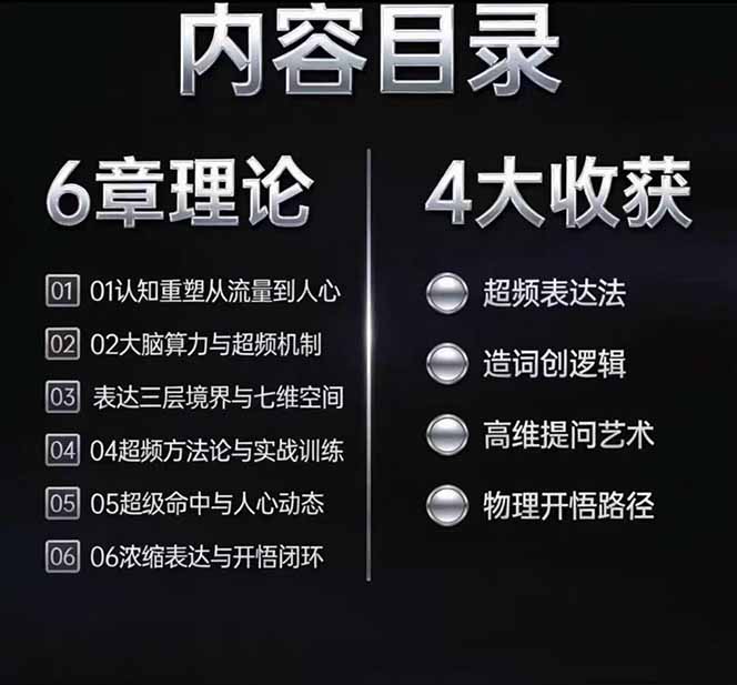 马大个高维表达全套实战课,跳出普通口才教学,大脑超频训练打造原创思想IP体系-小创项目网