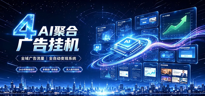 全域广告流量聚合，AI无人挂机稳赚佣金，打造长期稳定被动收入副业-小创项目网