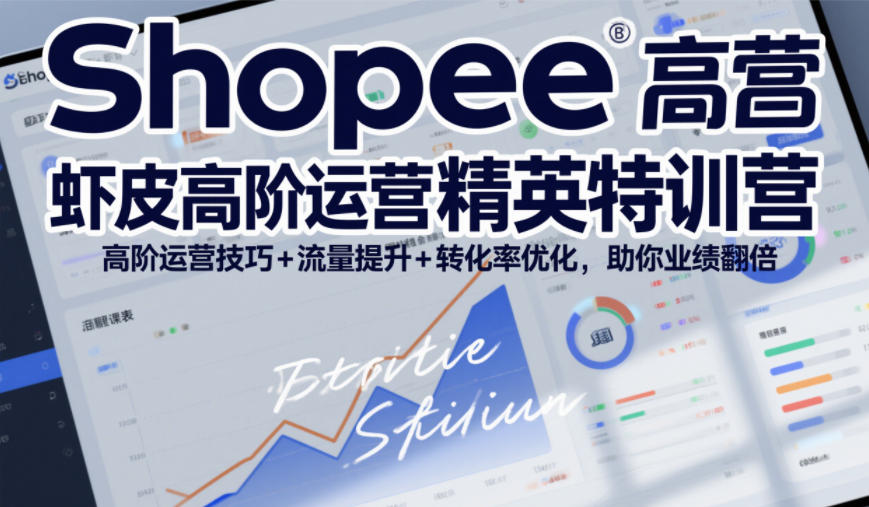 Shopee虾皮高阶运营精英特训营,高阶运营技巧+流量提升+转化率优化,助你业绩翻倍(更新26年7月)
