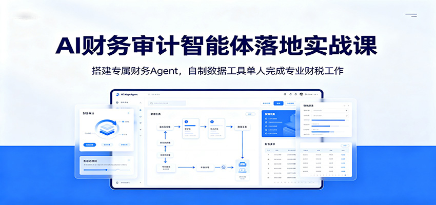 AI财务审计智能体落地实战课：搭建专属财务Agent，自制数据工具单人完成专业财税工作-小创项目网