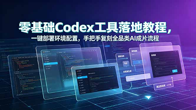 零基础Codex工具落地教程，一键部署环境配置，手把手复刻全品类AI成片流程-小创项目网