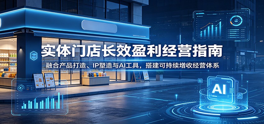 实体门店长效盈利经营指南：融合产品打造、IP塑造与AI工具，搭建可持续增收经营体系-小创项目网