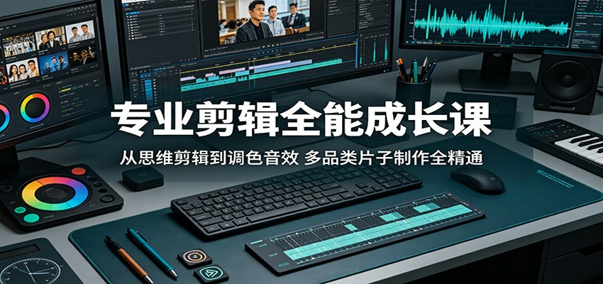专业剪辑全能成长课：从思维剪辑到调色音效，多品类片子制作全精通-小创项目网