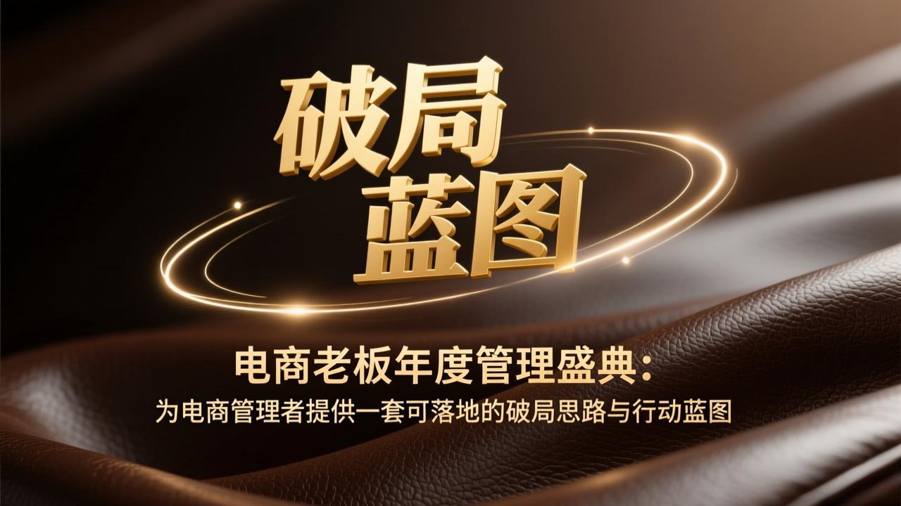 电商老板年度管理盛典：为电商管理者提供一套可落地的破局思路与行动蓝图-小创项目网