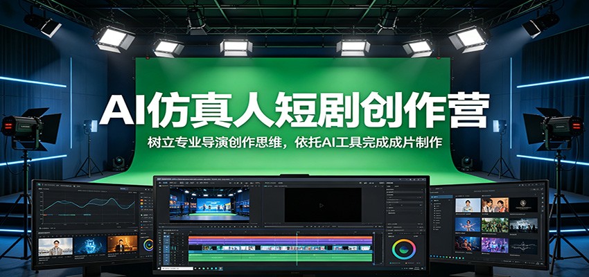 AI仿真人短剧创作营：树立专业导演创作思维，依托AI工具完成成片制作-小创项目网