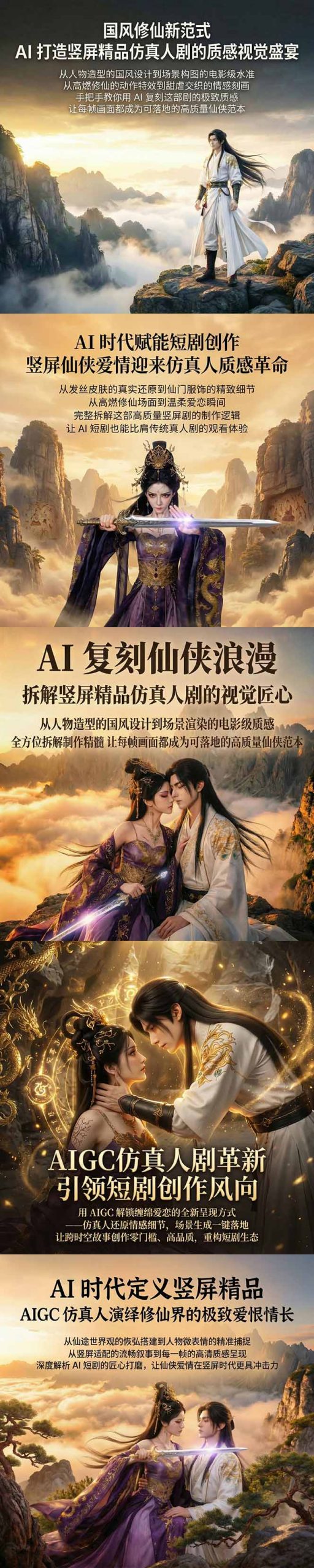 AIGC 仿真人短剧创作革新,解锁仙侠爱恋全新呈现,一键出高质场景,零门槛打造爆款剧集-小创项目网
