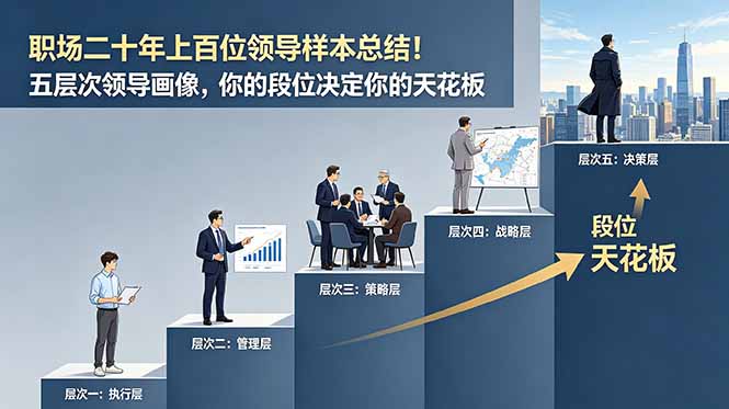 付费文章：职场二十年上百位领导样本总结！五层次领导画像，你的段位决定你的天花板-小创项目网