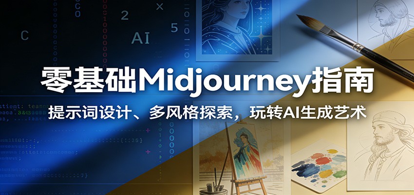 图片[1]-零基础Midjourney指南：提示词设计、多风格探索，玩转AI生成艺术-小创项目网