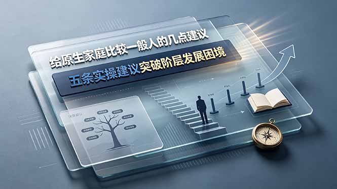 付费文章：给原生家庭比较一般人的几点建议，五条实操建议突破阶层发展困境-小创项目网