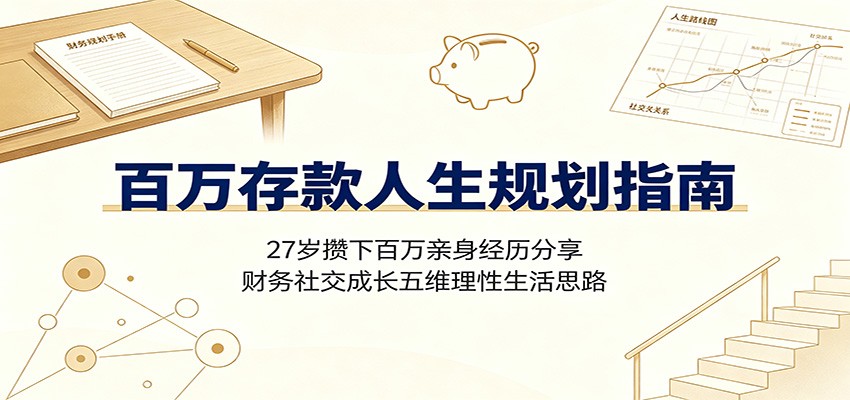 百万存款人生规划指南:27岁攒下百万亲身经历分享,财务社交成长五维理性生活思路-小创项目网