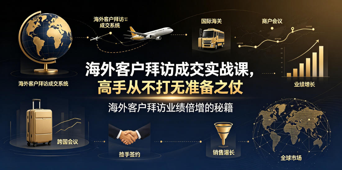 海外客户拜访成交实战课，高手从不打无准备之仗，海外客户拜访业绩倍增的秘籍-小创项目网