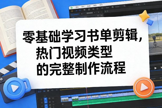 零基础学习书单剪辑，热门视频类型的完整制作流程(更新2026)-小创项目网