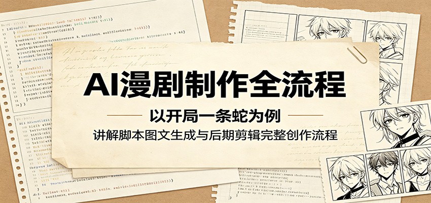 AI漫剧制作全流程:以开局一条蛇为例,讲解脚本图文生成与后期剪辑完整创作流程-小创项目网