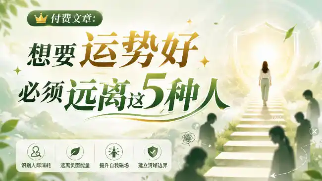 付费文章：想要运势好，必须远离这5种人-小创项目网