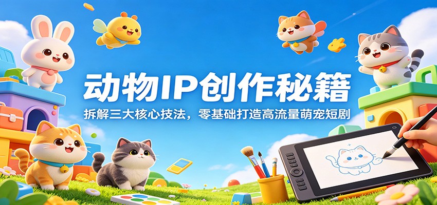 动物IP创作秘籍:拆解三大核心技法,零基础打造高流量萌宠短剧-小创项目网