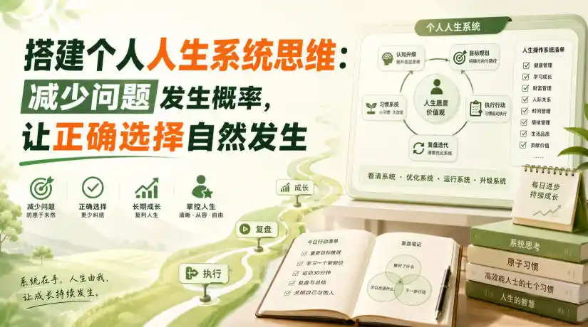 付费文章：搭建个人人生系统思维：减少问题发生概率，让正确选择自然发生-小创项目网