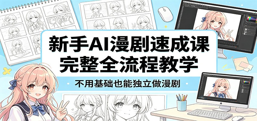 新手AI漫剧速成课：完整全流程教学，不用基础也能独立做漫剧-小创项目网