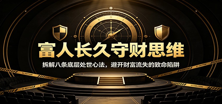 富人长久守财思维:拆解八条底层处世心法,避开财富流失的致命陷阱-小创项目网