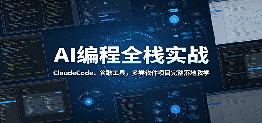AI编程全栈实战：ClaudeCode、谷歌工具，多类软件项目完整落地教学-小创项目网