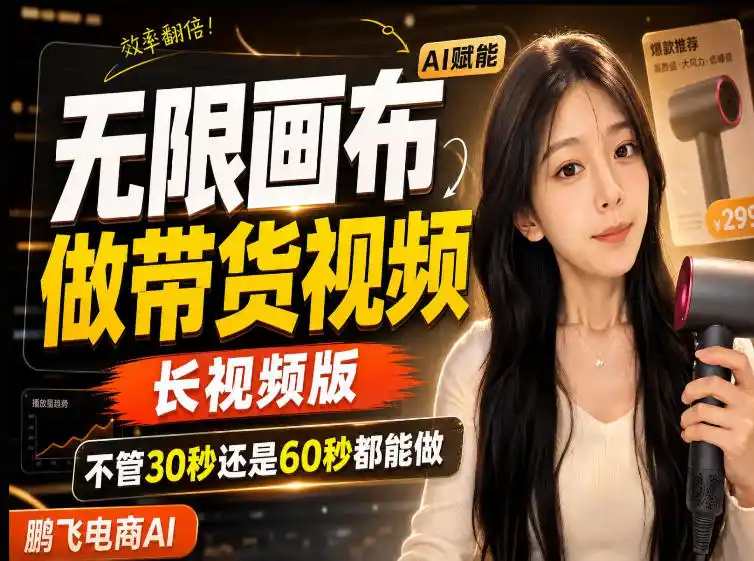 【保姆级教程】无限画布搭建长带货视频，拼接不翻车全程一致，小白跟着步骤也能上手-小创项目网