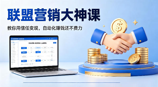 联盟营销大神课，教你用信任变现，自动化賺钱还不费力【原创双语字幕】-小创项目网