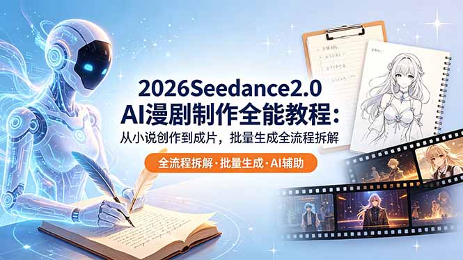 2026Seedance2.0 AI制作全能教程：从小说创作到成片，批量生成全流程拆解-小创项目网