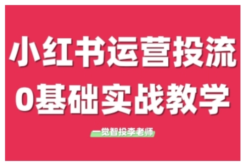 小红书运营投流，小红书广告投放从0到1的实战课，学完即可开始投放(更新26年)-小创项目网