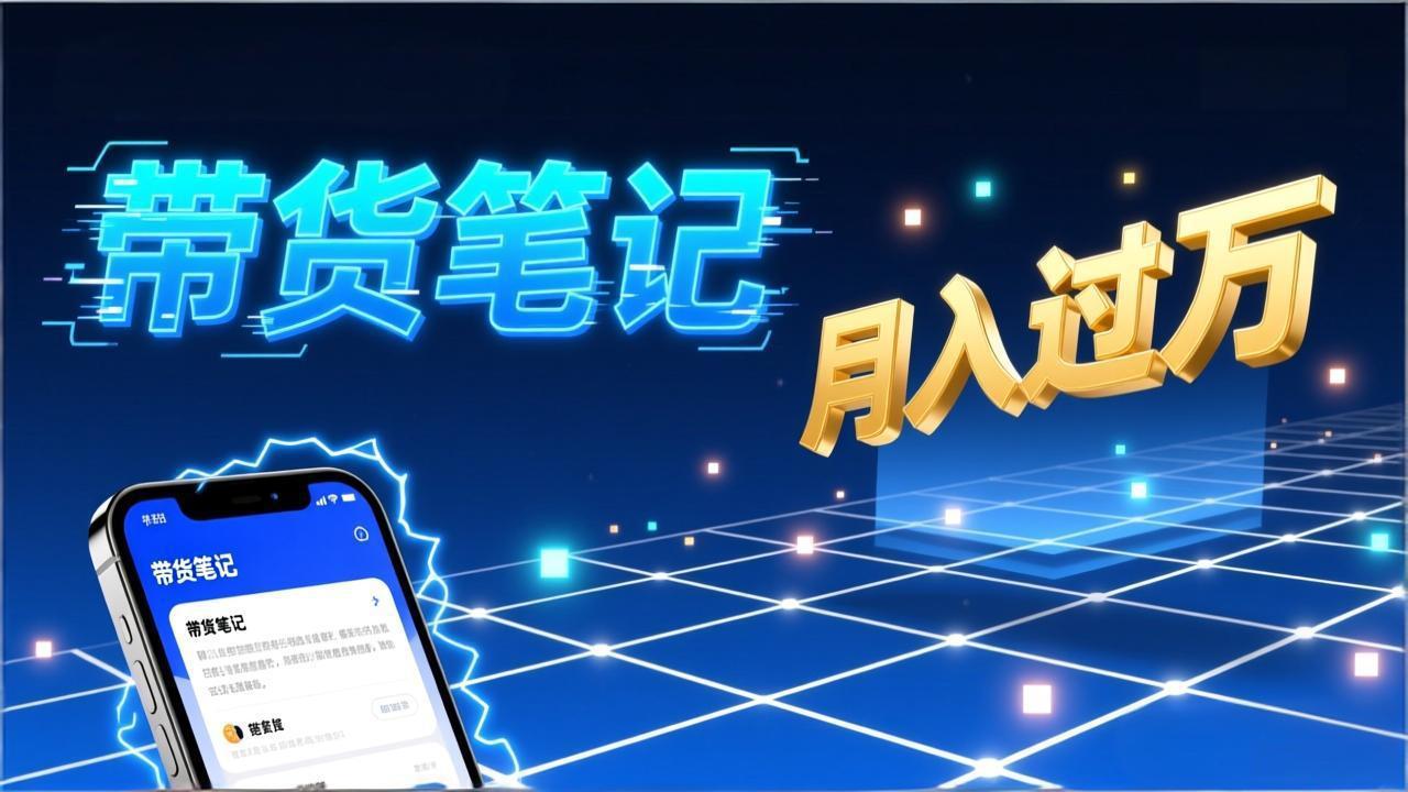 小红书爆款笔记带货实战：拆解封面标题正文全要素，手把手教你单篇笔记带货月入过万-小创项目网