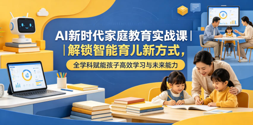 AI新时代家庭教育实战课｜解锁智能育儿新方式，全学科赋能孩子高效学习与未来能力-小创项目网