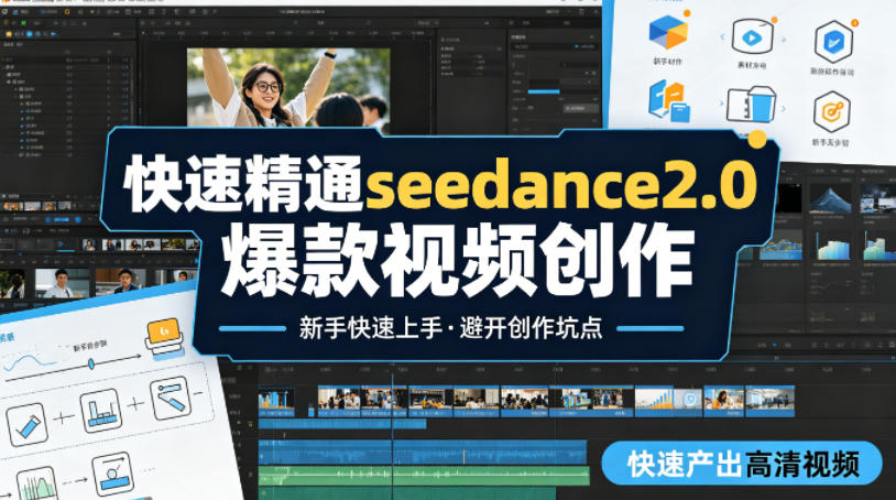 快速精通seedance2.0爆款视频创作，快速产出高清视频，避开大量创作坑点，新手也能快速上手-小创项目网