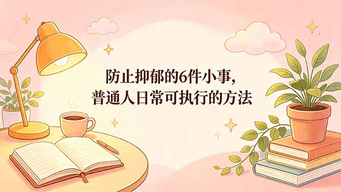 付费文章：防止抑郁的6件小事，普通人日常可执行的方法-小创项目网